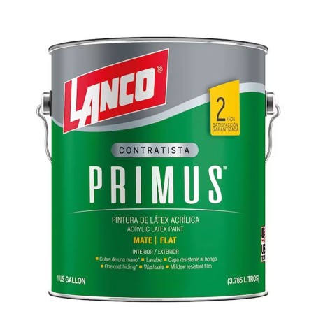 LATEX LANCO PRIMUS ACRILIC 1 GL BLANCO INT/EXT CH4