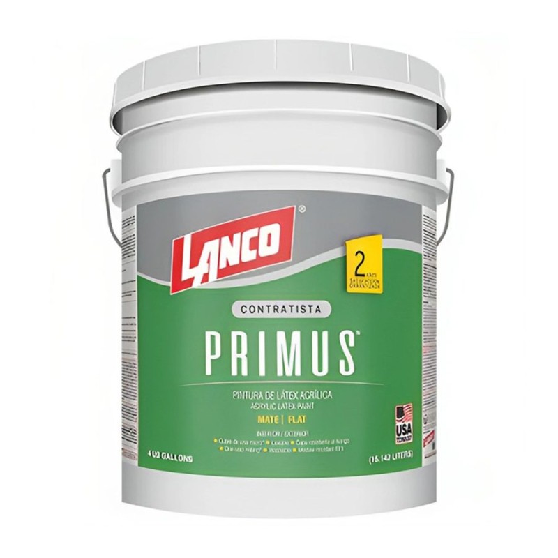 LATEX LANCO PRIMUS ACRILIC 4 GL BLANCO INT/EXT CH4