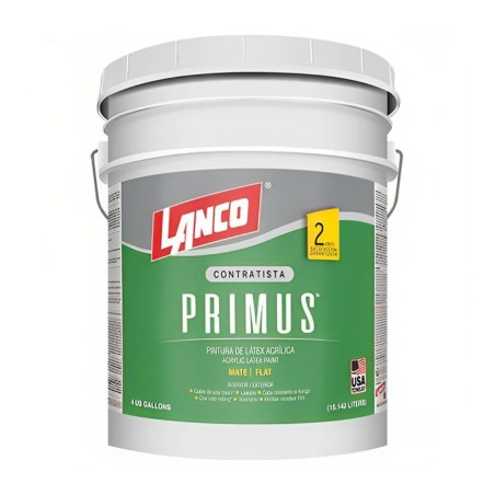 LATEX LANCO PRIMUS ACRILIC 4 GL BLANCO INT/EXT CH4