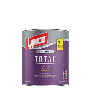 LATEX LANCO TOTAL ACRILICO 1/4 GL BLANCO INT/EXT T