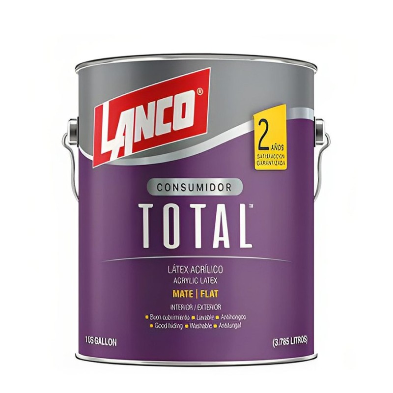 LATEX LANCO TOTAL ACRILICO 1 GL BLANCO INT/EXT TL1