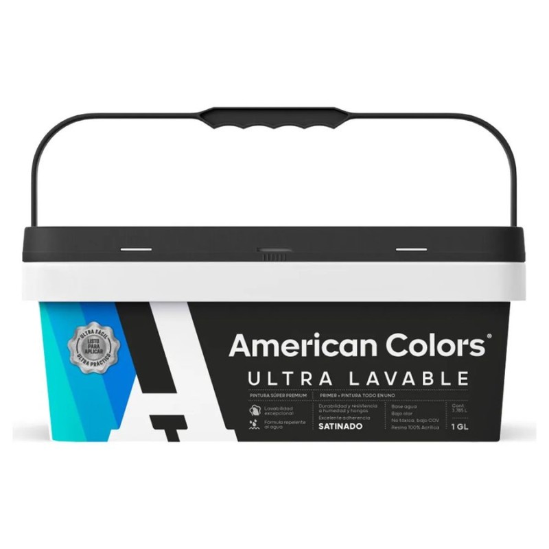 ESMALTE AL AGUA AMERICAN COLORS 1 GL BASE C INTENS