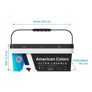 ESMALTE AL AGUA AMERICAN COLORS 1 GL BASE C INTENS