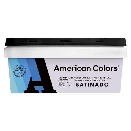 ESMALTE AL AGUA AMERICAN COLORS 1 GL BLANCO