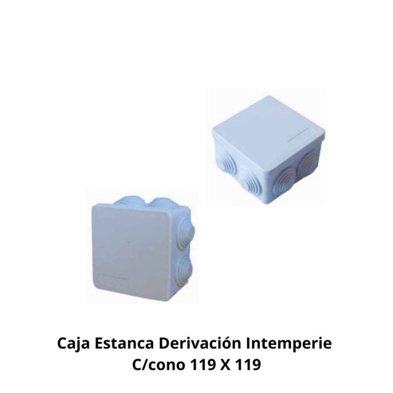 CAJA ESTANCA DERIVACION INTERPERIE C/CONO 119 X 11