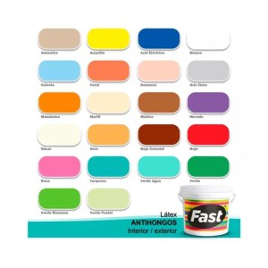 LATEX FAST ANTIHONGO TRICOLOR 1 GL VERDE AGUA