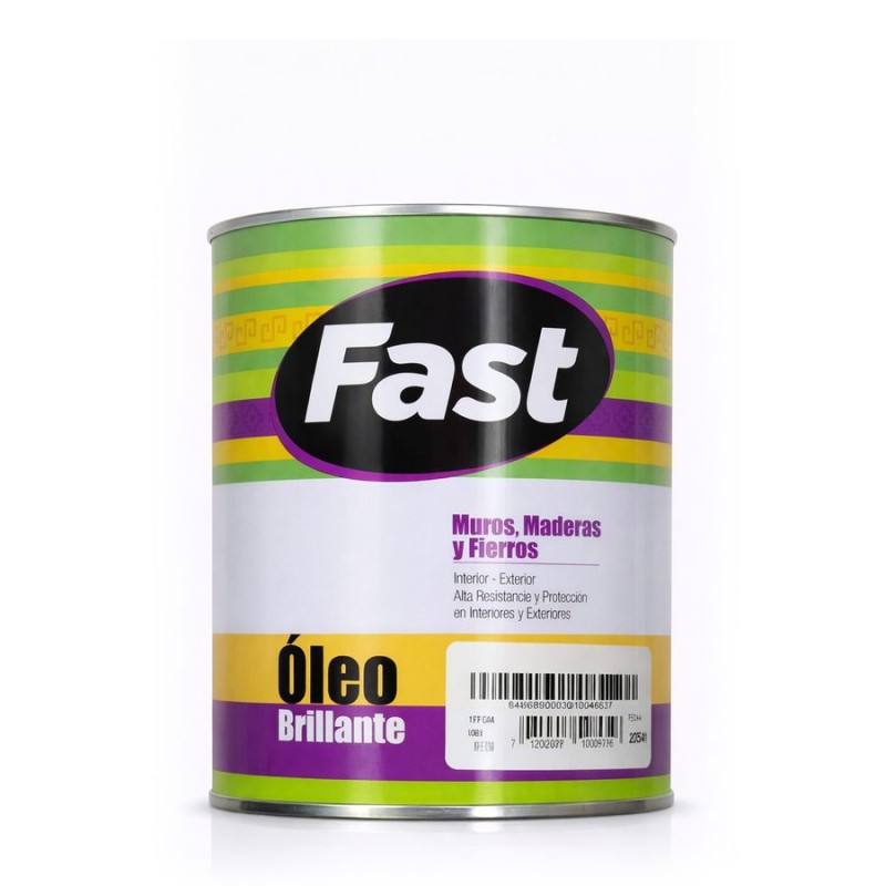 OLEO FAST BRILLANTE TRICOLOR 1/4 GL NEGRO