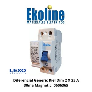 DIFERENCIAL GENERIC RIEL DIM 2 X 25 A 30MA MAGNETI