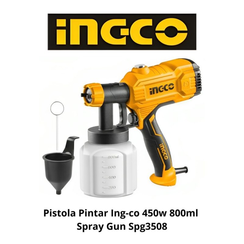 PISTOLA PINTAR INGCO 450W 800ML SPRAY GUN SPG3508