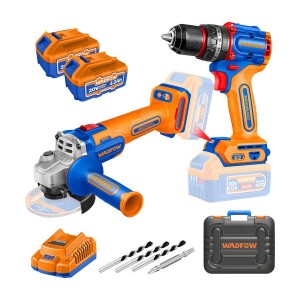 TALADRO + ESMERIL WADFOW 1 CARGADOR +2 BAT 20V WCK