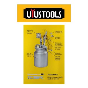 PISTOLA PINTAR UYUSTOOLS BOQUILLA 1,8 MM SP18100VA