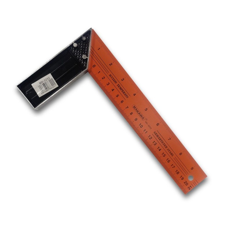 ESCUADRA CARPINTERO MAKAWA 10" NARANJA MK-0252