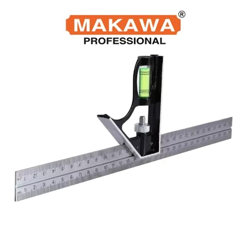 ESCUADRA MAKAWA CON NIVEL COMBINACION 12" MK0243