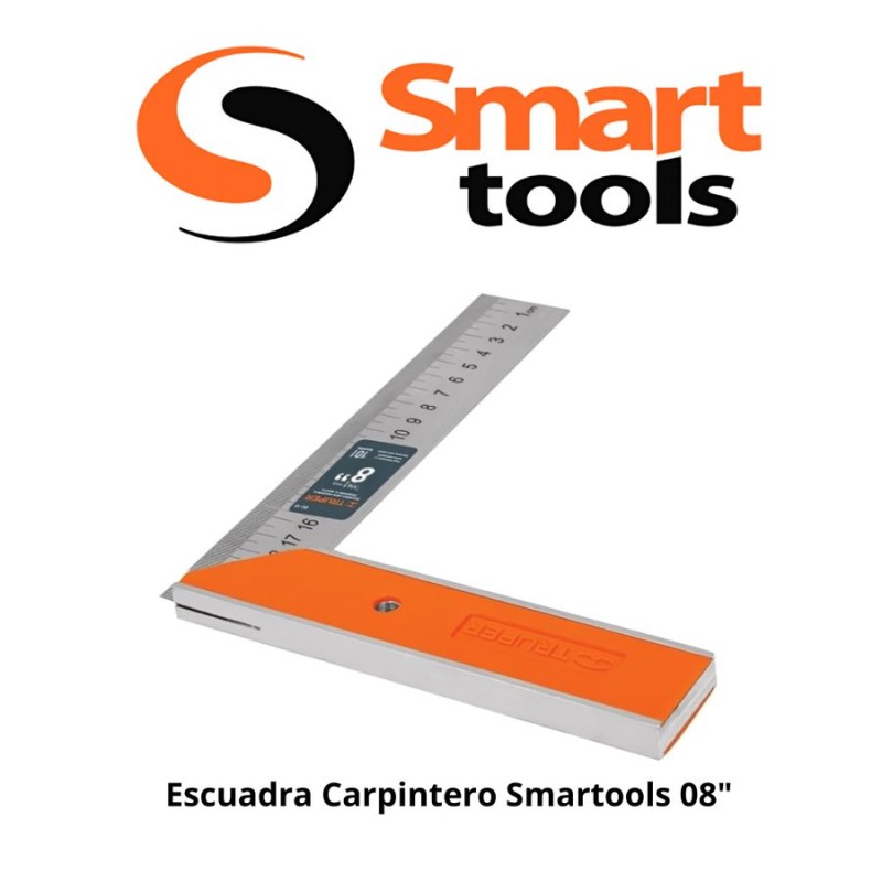 ESCUADRA CARPINTERO SMARTOOLS 08" 6103800