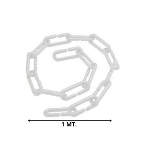 CADENA PLASTICA ESLABON BLANCA MT
