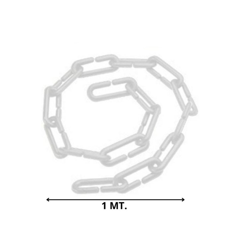 CADENA PLASTICA ESLABON BLANCA MT