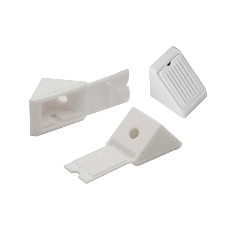 SOPORTE REPISA PLASTICO TIPO ESCUADRA BLANCO