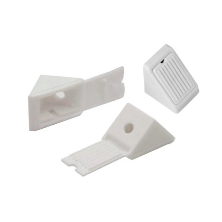 SOPORTE REPISA PLASTICO TIPO ESCUADRA BLANCO