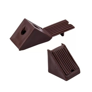 SOPORTE REPISA PLASTICO TIPO ESCUADRA CAFE