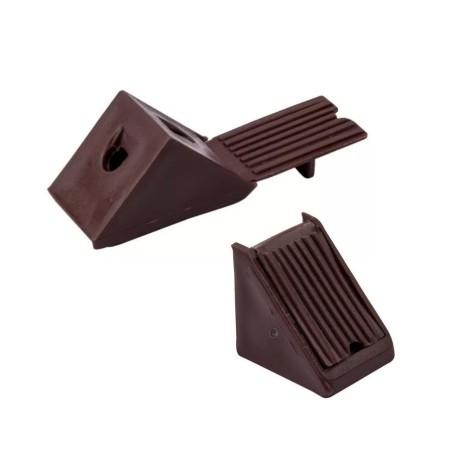 SOPORTE REPISA PLASTICO TIPO ESCUADRA CAFE