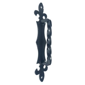 MANILLA FIERRO FORJADO NEGRO CON BASE 23 CMS PUNTA