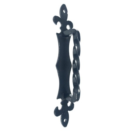 MANILLA FIERRO FORJADO NEGRO CON BASE 23 CMS PUNTA