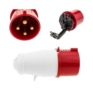 ENCHUFE INDUSTRIAL VOLANTE 32AMP 3P+T ROJO MACHO K