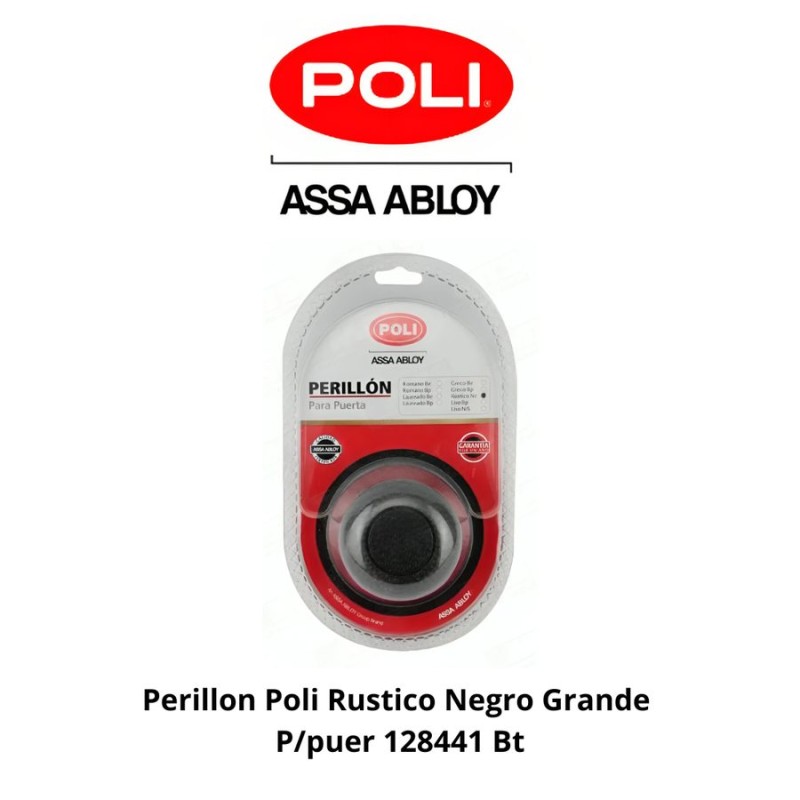 PERILLON POLI RUSTICO NEGRO GRANDE P/PUER 128441 B