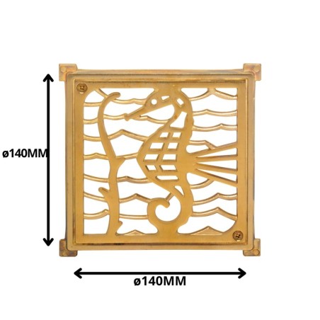 REJILLA PILETA BRONCE CUADRADA 140 MM 109253