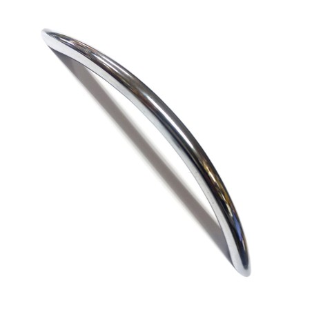 MANILLA METAL LISO PAVONADO CROMO CURVA 130 MM CON