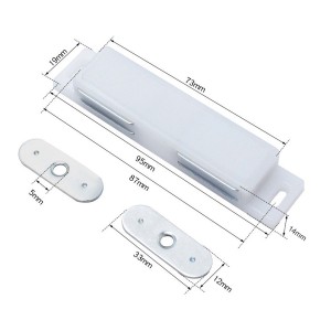 RETEN MAGNETICO DOBLE BLANCO 95X20X14 C/TORNILLO
