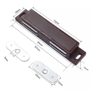 RETEN MAGNETICO DOBLE CAFE 95X20X14 C/TORNILL