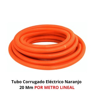 TUBO CORRUGADO ELECTRICO NARANJO 20 MM