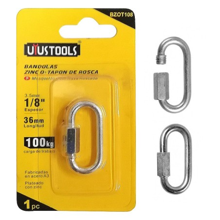 UNION CADENA GALVANIZADA CON SEGURO ROSCABLE 3 MM