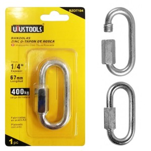 UNION CADENA GALVANIZADA CON SEGURO ROSCABLE 6 MM