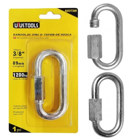 UNION CADENA GALVANIZADA CON SEGURO ROSCABLE 10 MM