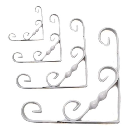 ESCUADRA REPISA TIPO COLONIAL BLANCA 4" 100 MM S
