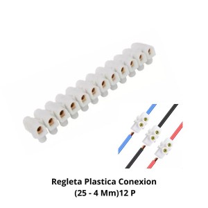 REGLETA PLASTICA CONEXION (06A - 6 MM)12 P