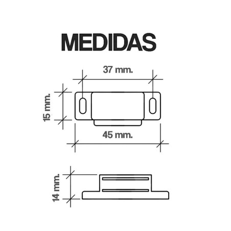 RETEN MAGNETICO SIMPLE BLANCO 45X15X14 C/TORNILLO