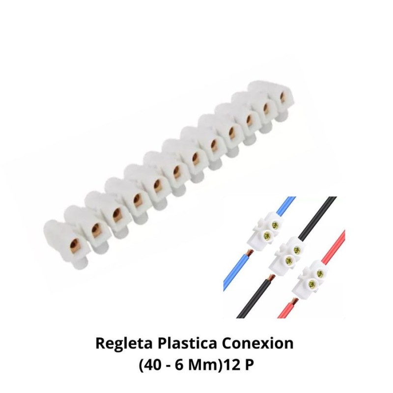 REGLETA PLASTICA CONEXION (10A -10 MM)12 P
