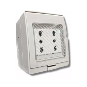 TOMA CORRIENTE HIDROBOX SOBREPUESTO DOBLE 2P+T 16
