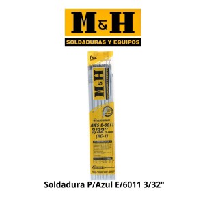 SOLDADURA ELECTRODO P/AZUL M y amp H E/6011 (2.38) 3/32