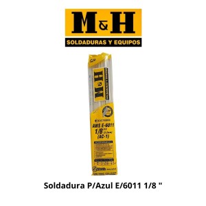 SOLDADURA ELECTRODO P/AZUL M y amp H E/6011 (3.17) 1/8"