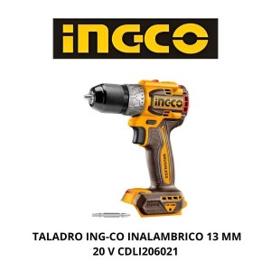 TALADRO INGCO INALAMBRICO 13 MM 20 V CDLI206021