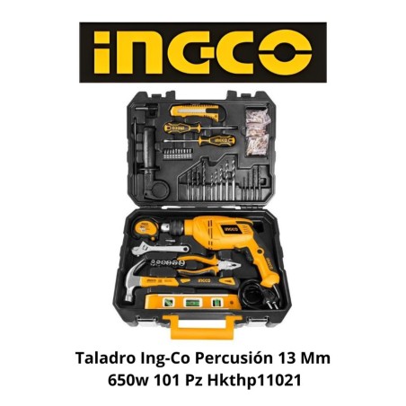 TALADRO INGCO PERCUSION 13 MM 650W 101 PZ HKTHP11