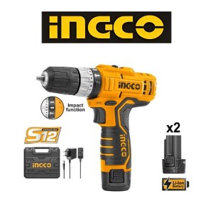 TALADRO INGCO PERCUSION 10 MM 12 V 1 BATER CIDLI1